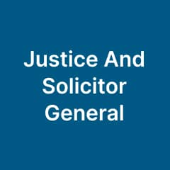 justice and solicitor general